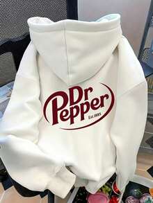 Letter Graphic Cute Women's Oversized Hoodie In Light Grey, Y2K Style Fall/Winter Clothes For Women  Women Winter Clotheshoodie,Christmas Outfit WomenchristmasWomen's Oversized Hoodie - 白色 - 查看 10