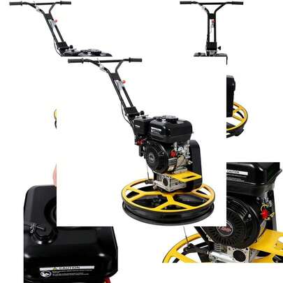 22.5" Walk-Behind Power Trowel Cement Finisher 45.3W"X26.5D"X38.6"H, 7HP EPA Certificated Gas-Powered , 3600 RPM, Includes Float Pan, Smooth Concrete Surface Finisher For Construction