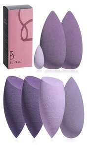 Makeup Sponge Set BS-MALL With Storage Case 7 Pcs For Liquid, Cream, And Powder,SAVE Foundation With 1 Mini Makeup Sponge For Travel Daily Use (A-Pink) - ColorD - 查看 1