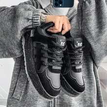 Giày thể thao vải bố Ins-Style - Giày casual unisex đa năng, thoáng khí, chống trơn trượt, bán chạy nhất xuyên biên giới - màu đen - Xem 7