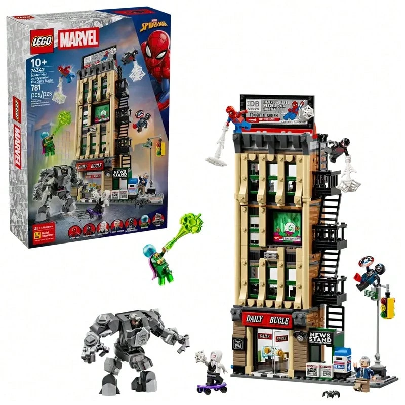 Bộ xếp hình   đấu với Mysterio: Tờ báo Daily Bugle - Bộ đồ chơi nhập vai với 7 nhân vật nhỏ và robot tê giác - Đồ chơi siêu anh hùng dành cho bé trai và bé gái từ 10 tuổi trở lên - Ý tưởng quà tặng sinh nhật - 76342 - 76342 - Xem 1