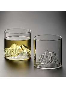 1pc Elegant Borosilicate Glass Cup | Luxurious Crystal-Clear Appearance | Durable Drinkware | Perfect Gift For Valentine's Day, Spring Festival, Back To School Party | Essential For Home Bar And Gatherings | Kitchen Essential | Kitchen Tool | Home Decor | Kitchenware | Kitchen Accessory | Valentine's Day - Multicolor - View 3