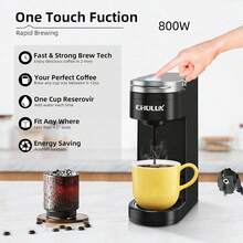 Ultra-Thin Single Cup Coffee Maker, Compatible With K-Cups, Mini Travel Single Cup Coffee Machine, Suitable For Home, Office Desk, Kitchen And Bedroom, Also Fits Travel Mugs - EU C Type Plug(220-240V) - View 4