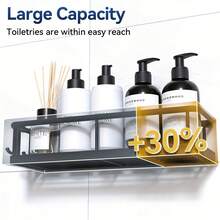 Shower Caddy Adhesive, No Drill Bathroom Shower Organizers, With Removable Hooks, Rust Proof Shower Shelves, Wall-Mounted Shower Holder, Shower Caddies