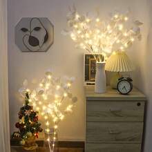1pc/2pcs Apple Leaf Branch Lamp With 30 LED Artificial Tree Lights, Suitable For Bedroom Headboard Decor, Tabletop Decor, Wedding, Party, Thanksgiving, Christmas, Valentine's Day And Back To School Home & Office Decoration - White - View 5