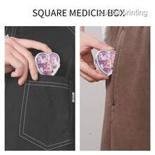 1PC Custom (2D Flat Printing) Pill Box,Mini Pill Box,Household Portable Storage Box Decorative Box For Pockets Purses Travel Metal Organizer For Medication, Vitamins, Jewelry, Earringsfor Valentine's Day Gifts - YH - View 8