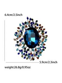 Luxury Crystal Glass Brooches - Rhinestone Pins For Women Unisex Casual Party Jewelry Accessories / Friends Gifts Badges Decoration - Crystal Glass - View 7