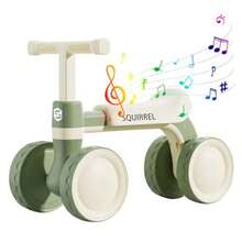 JCH-Bicicleta de Equilibrio para bici niño 2 a 5 AñosCon Entrenamiento de Equilibrio y Función de Música Manillar Controlable Bici de Equilibrio Juguetes para Niños de 2 Años Bicicleta para Niños - Verde - Ver 2