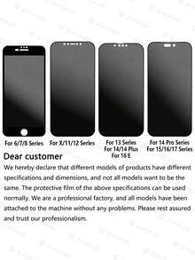 ZYSHI 2pcs Matte Privacy Screen Protector, Suitable For IPhone 17 Pro Max/16 Pro Max 6.9 Inch, Full Coverage Anti-Peep Anti-Scratch Anti-Glare Protective Film For Daily Protection, Office, Home And Other Scenarios