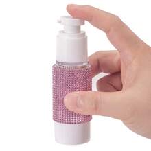 1Pc/2Pcs Bling Rhinestone Press-Type Portable Lotion Bottle/Spray Bottle, Refillable Vacuum Fine Mist Spray Bottle/ Travel Lotion Containers Vacuum Cosmetic Container Press Bottles For DIY Foundation, Gel, Essence, Lotion, Moisturiser - Multicolor - View 6