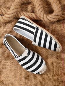 透气、吸湿、防滑编织渔夫鞋，透气、吸湿、防滑亚麻鞋 - 黑與白 - 查看 13