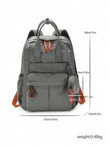 Women's Lightweight Waterproof Backpack With Detachable Pouch - Multi-Pocket Casual Daypack For Travel & Daily Use - Multicolor - View 8