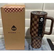 Botella de agua Traveler de 32 Oz/40 Oz con asa y pajita abatible - Cabe en el portavasos, vaso aislado a prueba de fugas de acero inoxidable y base de goma - Regalos para mujeres y hombres - Multicolor - Ver 4