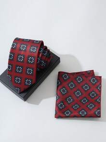 2pcs Business Tie Towel Suit Clothing Wear Matching Business Fashion Shirt Men's Tie Towel. - A - View 10