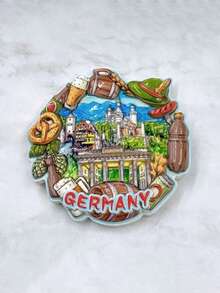 3D Stereoscopic Fridge Magnet, Souvenir Of Schloss Charlottenburg (Swan Castle) Beer House, Berlin, Germany - Multicolor - View 20