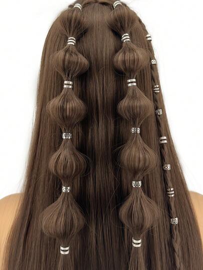 40Pcs Hair Cuffs Adjustable Hair CharmsHair Jewelry Rings All Season Bling Shiny Style Hair Dreadlock Braid Accessories For Girls Hair Braids Decoration