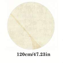 1 Luxury Large Round Mat - French Cream Beige Soft Plush Mat, Beige And White Modern Minimalist Design, Machine Washable Mat With Vinyl Backing, Beige Cream Mat Suitable For Living Room, Bedroom, Lounge - Available In Extra Large Size, Elegant Round Mat Suitable For Large Spaces, Extra Large Living Room Mat, Extra Large Living Room Carpet, Thick Floor Mat, Dining Table Mat, Large Area Carpet - 款式2 - 查看 10