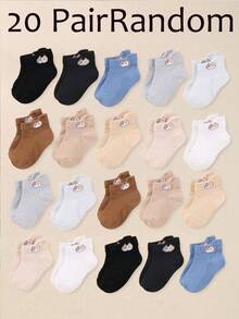 1 par de calcetines de tobillo con estampado de gato para bebé. Estos adorables calcetines son calcetines informales de corte bajo adecuados para niños y niñas pequeños. Calcetines para bebés, recién nacidos, niños pequeños e infantes. - Multicolor - Ver 14