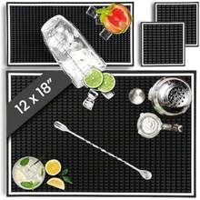 CYPNJuego de 4 Alfombrillas Antideslizantes de Goma para Bar Tapete para Barra de Bar Bar Service Mat Pad Impermeable tapete Bar Cerveza Café Whisky 18 x 12 in + 12 x 6 in + 4 x 4 in*2Fashion - 221213605 - Ver 1