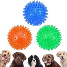 3 Peças Brinquedos de Bolas Squeaky para Cachorro, Bola de Espiga para Mastigação de Cachorro, Brinquedos Flutuantes para Piscina de Cachorro, Brinquedos de Borracha TPR para Busca de Cachorros Pequenos, Brinquedos para Morder por Tédio, Limpeza Dental para Cachorros Médios e Pequenos - Multicolorido - Visão 14