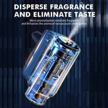 智能车载香薰机 - 三档可调香氛，含3瓶10毫升精油，可持续使用45天，170mAh可充电锂电池，男士香氛，三种模式，出风口夹，空气净化，车载配件