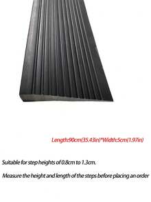1pc 90cm X 5cm/7.5cm Multi-Purpose Threshold Ramp, Self-Adhesive Door Threshold Ramp, Anti-Slip, Suitable For Sweeping Robots, Shopping Carts, Bicycles, Wheelchairs - Ideal For Indoor Threshold Inclines