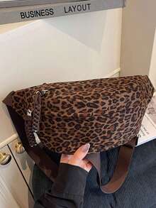 Women's Fashion Oblique Shoulder Chest Bag & Waist Bag Casual Handbag - Coffee - View 8