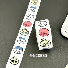 1张可爱卡通人物卷轴贴纸，优雅装饰，适用于剪贴簿、学生计划本、新年、情人节、复活节礼物