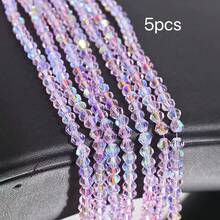 4mm Vibrant Faceted Glass Ball Beads | Sparkling Crystal Loose Beads | DIY Bracelet Necklace Phone Chain Jewelry Making Supplies | Handmade Craft Accessories - Spinel - View 85
