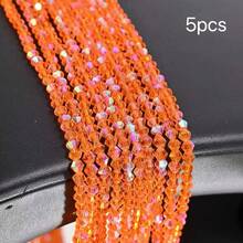 4mm Vibrant Faceted Glass Ball Beads | Sparkling Crystal Loose Beads | DIY Bracelet Necklace Phone Chain Jewelry Making Supplies | Handmade Craft Accessories - Spinel - View 75
