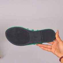 Sandalias planas versátiles y casuales para la playa, verano - Verde - Ver 7