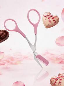 Valentine's Day Eyebrow Grooming Kit: Pink Eyebrow Tools Set With Leather Storage Case - Perfect Romantic Gift For Her