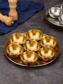 6件套/12件套韩式不锈钢烧烤蘸酱碟，商用小碟，火锅蘸酱碗，酱油碟 - 銀色 - 查看 2