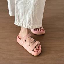 Sandalias de Playa Antideslizantes para Mujeres, Uso al Aire Libre, Verano 2025 Nuevas Zapatillas  de Suela Gruesa que Aumentan la Altura - azul claro - Ver 6