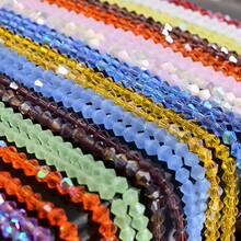 4mm Vibrant Faceted Glass Ball Beads | Sparkling Crystal Loose Beads | DIY Bracelet Necklace Phone Chain Jewelry Making Supplies | Handmade Craft Accessories - Spinel - View 2