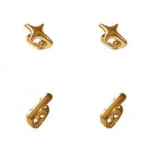 4pcs/Set Plain Stitched Tetrastars Personalized Fashion Hip-Hop Tooth Jewelry, Suitable For Men And Women, Party And Festival Accessories - Multicolor - View 7