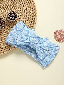 5条/包 多色印花蝴蝶结婴儿发带，超级可爱时尚，宽版设计保护囟门，轻盈透气，四季皆宜，非常适合拍照、送礼、休闲、居家、度假、运动、复古、优雅、可爱等场合。 - 彩色 - 查看 4