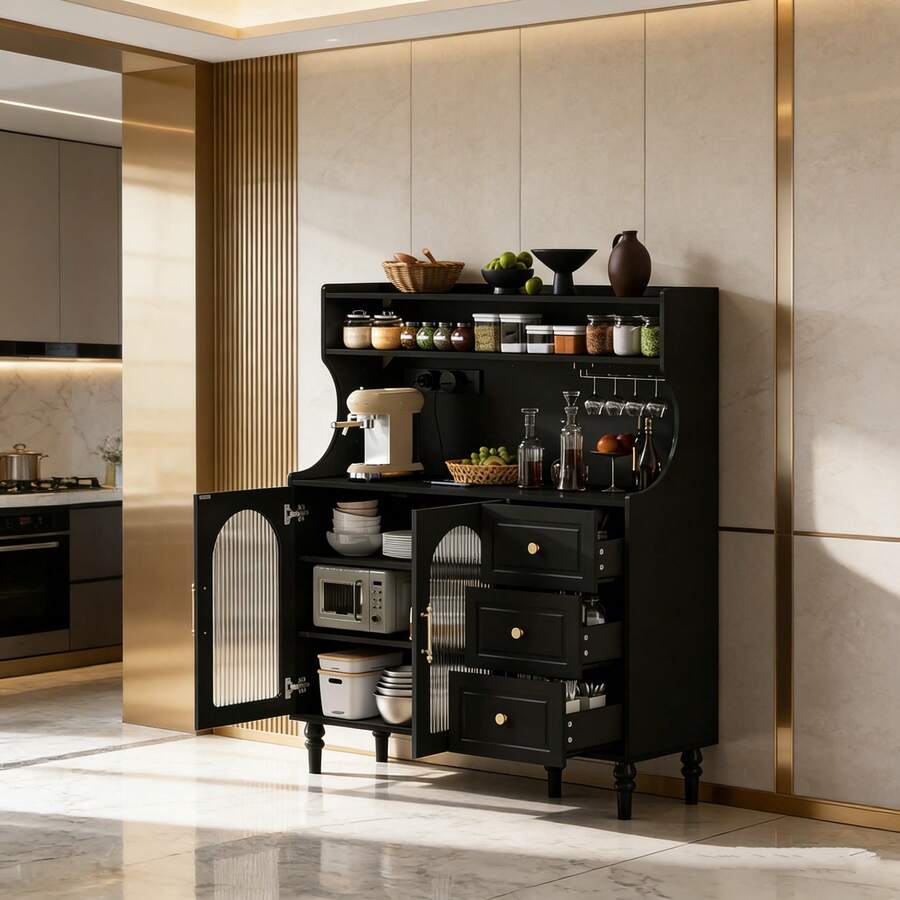 Buffets & Sideboards - Black + MDF-1 - View 1