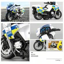 1:14 Scale Alloy Motorcycle Model Toy, Motorcycle, Sliding Function, Movable Handlebar, Suitable For Model Enthusiasts Collection, Desktop Decoration