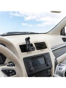 1pc Black Car Phone Holder Base, Dual Clip Four-Claw, Rotatable, Compatible With Any Panel, Suitable For Various Car Air Vent Phone Holders - A - View 10