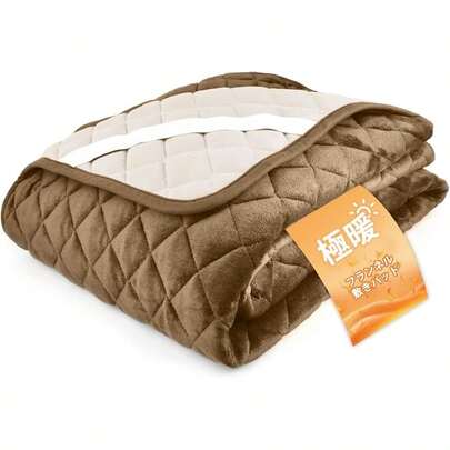 敷きパッド セミシングル 冬用 あったか ベッドパッド 極暖 フランネル 冬 洗える ベッドシーツ ふわふわ マットレスパッド 抗菌防臭中綿 吸湿発熱 静電気抑制 四隅ゴム付き 防ダニ しきぱっと 暖かい 敷パッド 秋 オールシーズン ベッド シーツ 120×200 cm ブラウン