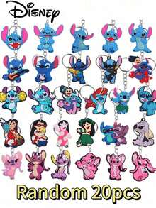 2D平面，5/10/20片互锁PVC钥匙扣，批发钥匙扣，可作纪念品和礼品，2D手提包和汽车配件挂件 - 彩色 - 查看 7