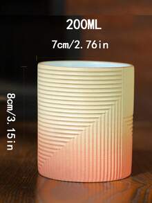 1pc 3.15-Inch High Ceramic Latte Coffee Cup, 200ml Water Mug, Creative Personal Espresso Cup, Graduation & Family Gathering Cup