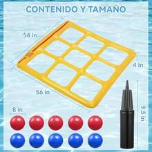 Juego de Juguetes para Piscina Tres en Raya Juguete Inflable para Piscina con 10 Pelotas Impermeable y Duradero Juguetes Acuáticos para Nadar Al Aire Libre Imprescindible para Reuniones Familiares - / - Ver 5