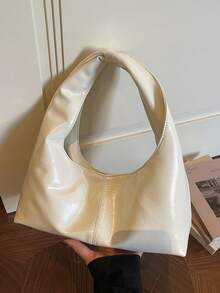 1pc Fashionable, Versatile, Minimalist, High-End Niche Shoulder Bag Suitable For Going Out - White - View 8