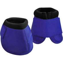 (Sold In Pairs) Professional Nylon Horse Care Boots, Leopard Print Horse Boots, Prevent Excessive Injury, Easy To Put On/Take Off, Horse Bell Cover (Blue)