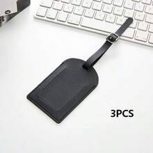 VINCAN 3件套可调节PU皮革行李牌，可书写，适用于背包、行李箱，母亲节礼物，旅行必备，大容量，邮轮必备