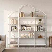 Bookcases - White + MDF+Metal + Modern - View 2