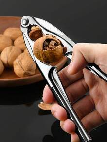 1pc Stainless Steel Nut Cracker, Thickened Clamp, Almond/Walnut/Pine Nut Crusher, Nutshell Opener, Plier Tool