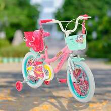 JCH-Bicicleta Licorne R16 para Niñas 4-8 Años Blackhill - Rodado 16 Frenos V-Brake Rosa Pastel Mate Ruedas LED Canasta y Portamuñecas. - Rosa - Ver 2